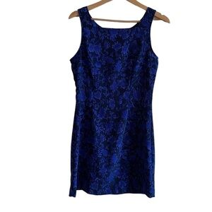 VINTAGE Fairweather 90s Floral Sleeveless Mini Dress Size Small Goth Bodycon